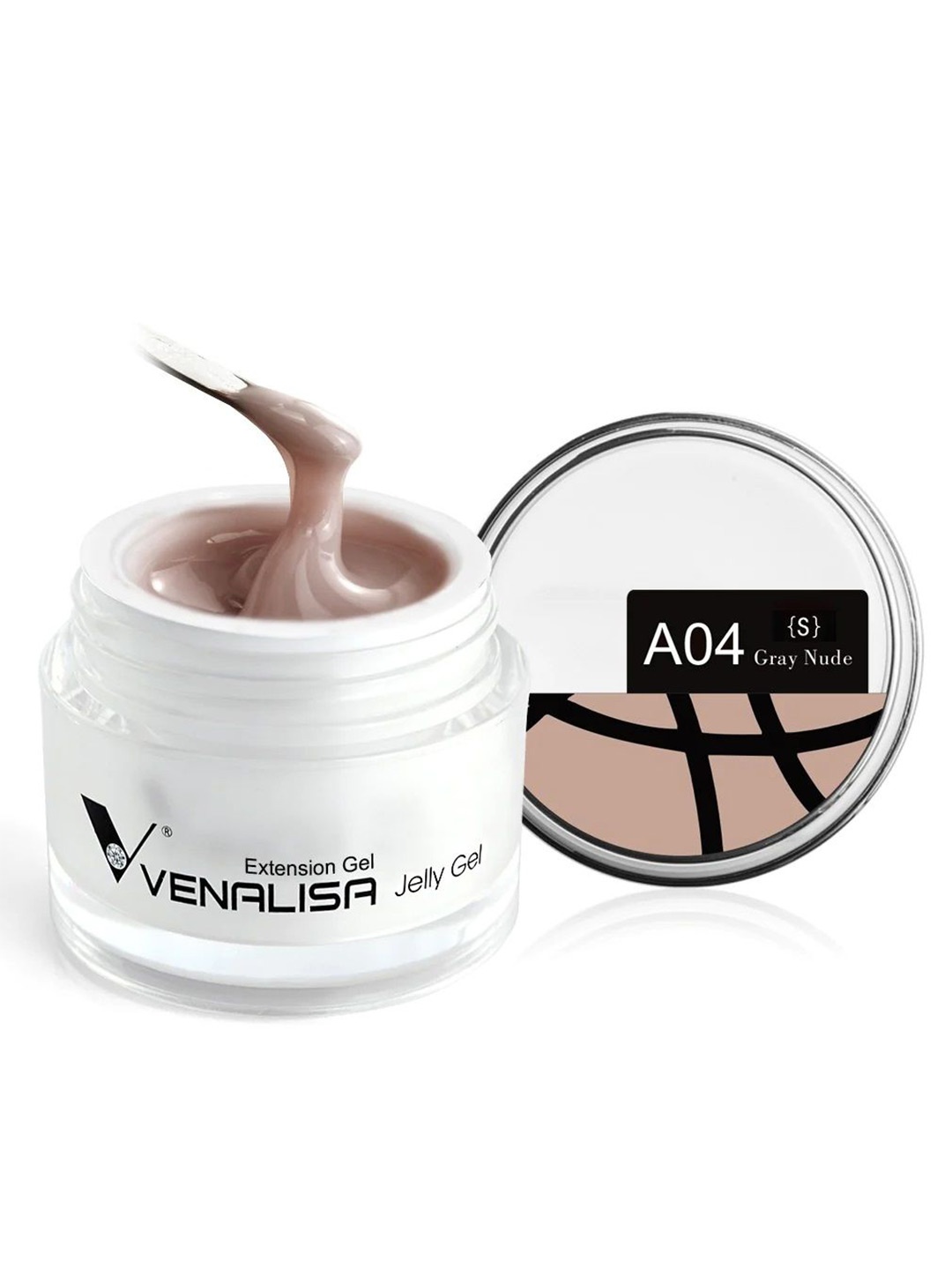 

VENALISA UV Sculpture Nail Extension Hard Jelly Builder Gel - 15 ml - Gray Nude A04 (S)