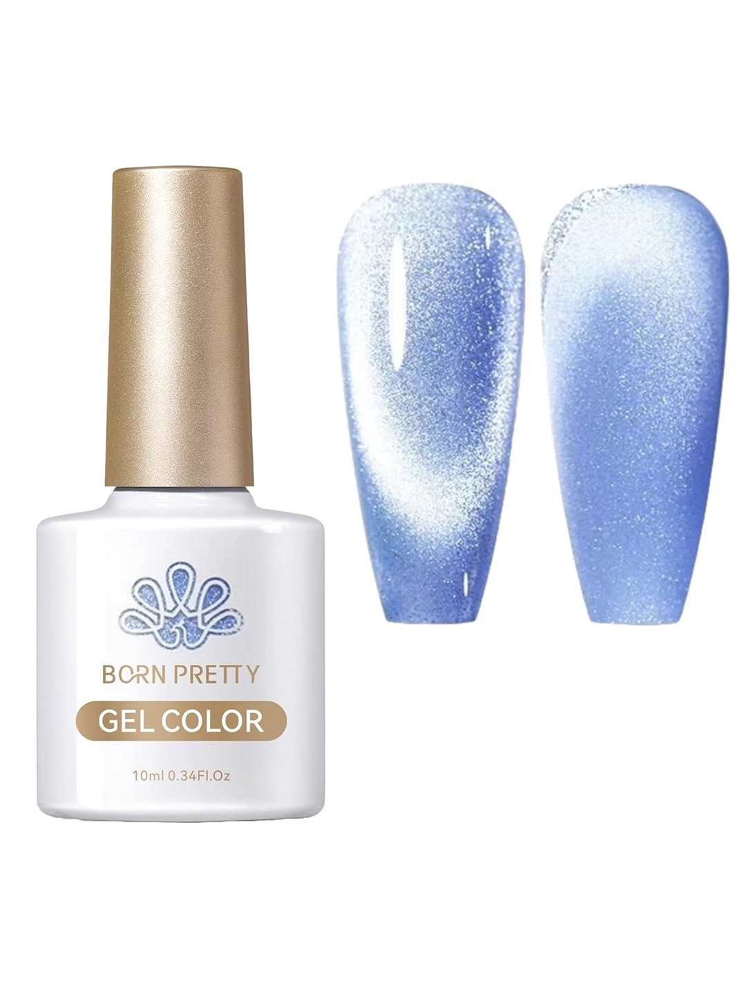 

BORN PRETTY Moonlight Cat Magnetic Gel Nail Polish- 10 ml - SC06, Blue