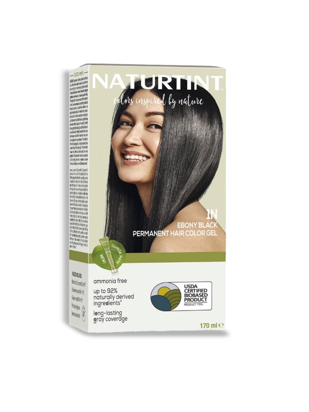 

Naturtint Pure Grey Coverage Permanent Hair Color- 170 ml- 1N Ebony Black