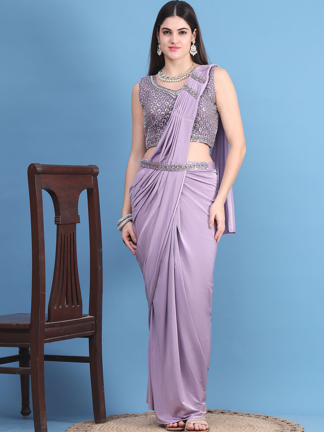 

Grancy Ready to Wear Saree, Mauve