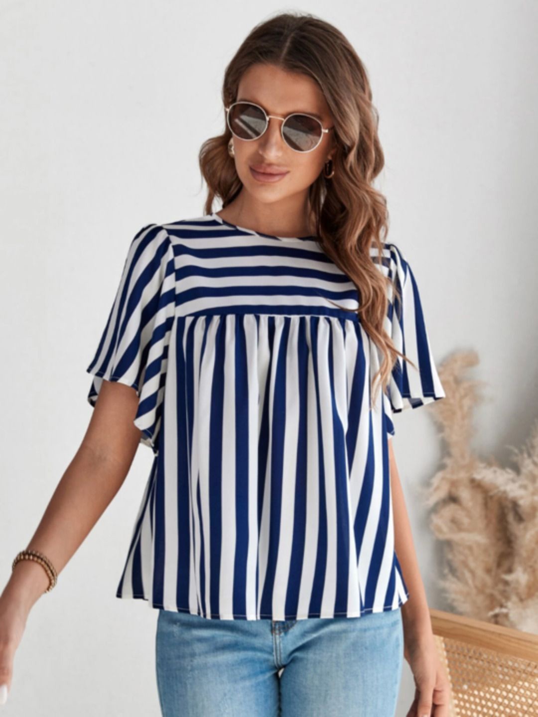 

Oh Rare Striped Top, Blue