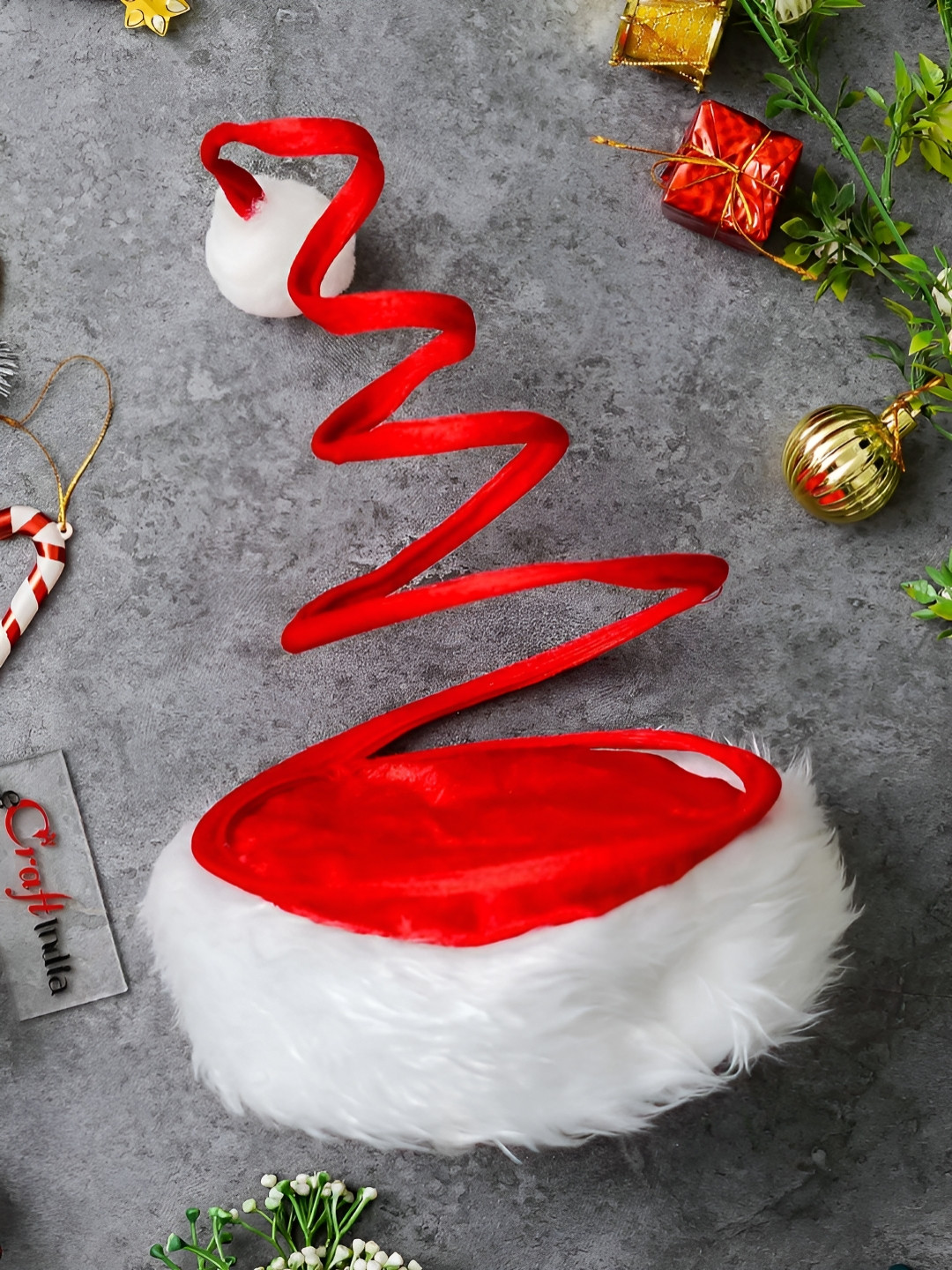 

eCraftIndia Christmas Beanie Cap, White