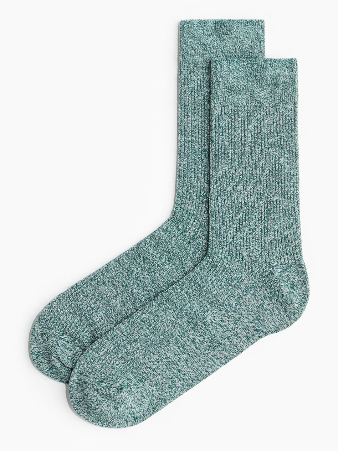 

H&M Men Rib-Knit Socks, Green