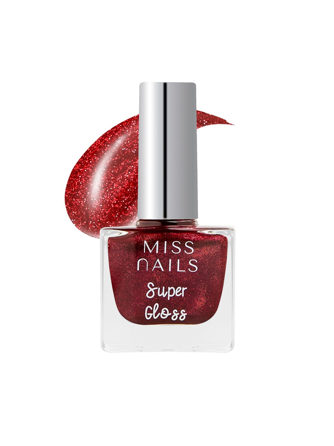 

MISS NAILS Super Gloss Nail Paint - 10 ml - SG19, Red