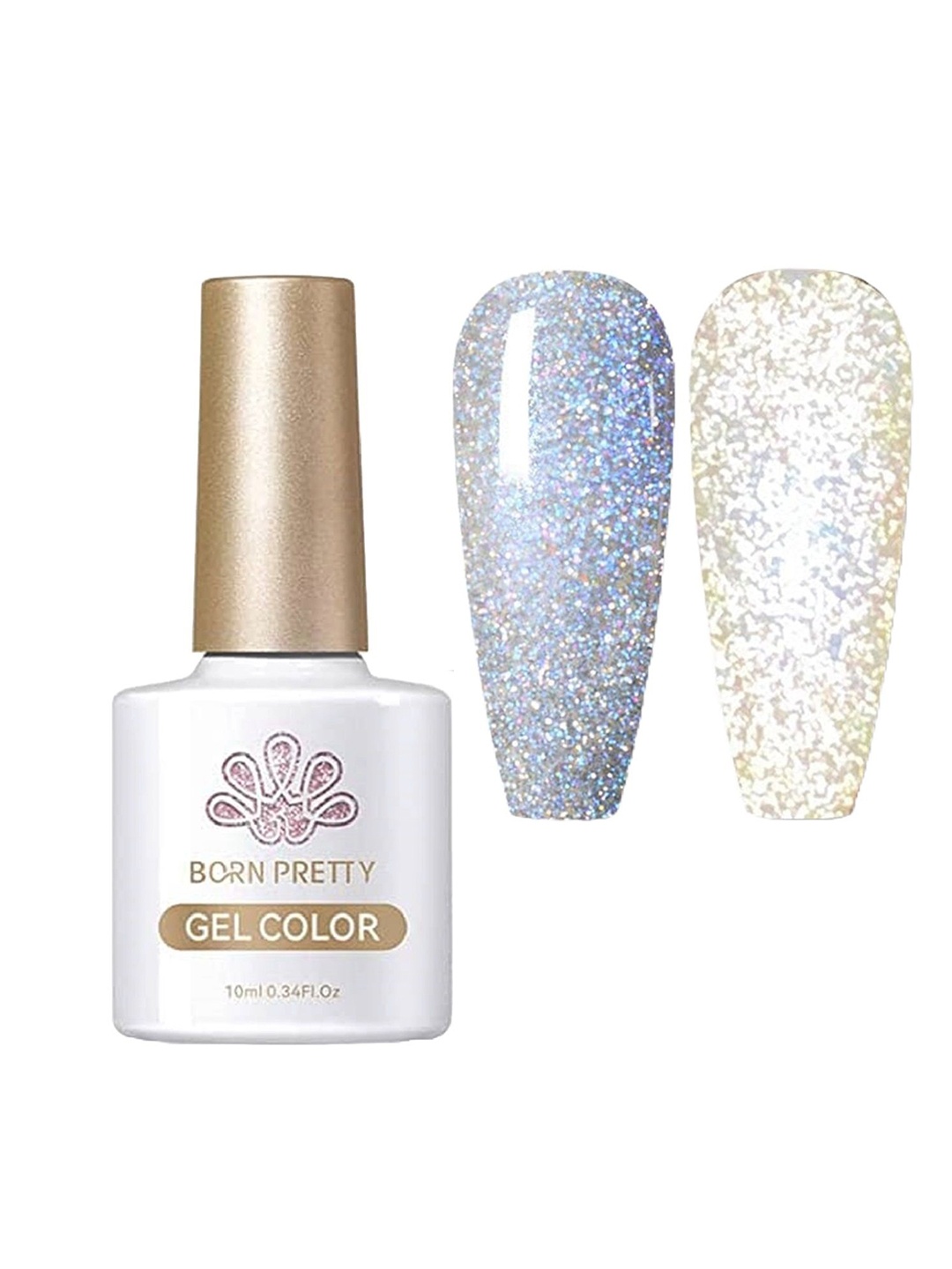 

BORN PRETTY Reflective Glitter Gel Nail Polish - 10 ml - FBS 01, Blue