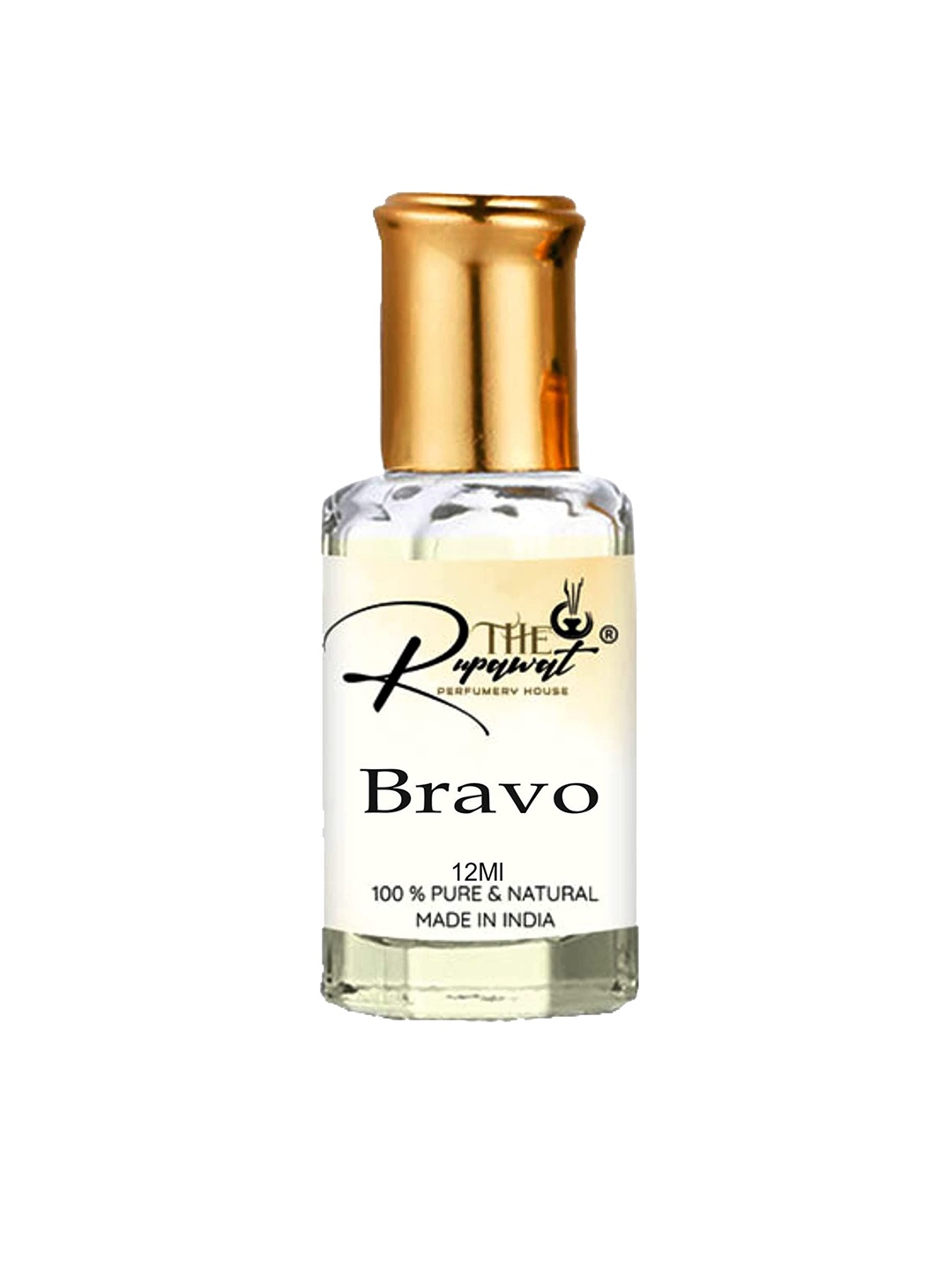 

THE RUPAWAT Perfumery House Bravo 100% Natural & Pure Alcohol Free Attar- 12 ml, Transparent