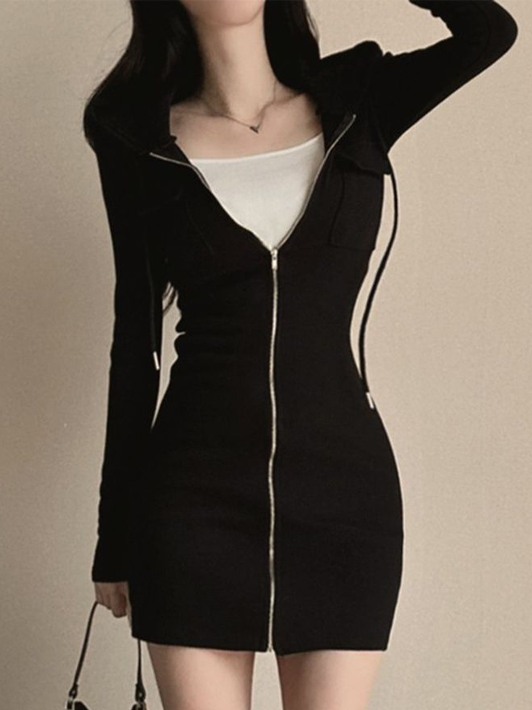 

LULU & SKY Bodycon Mini Dress, Black
