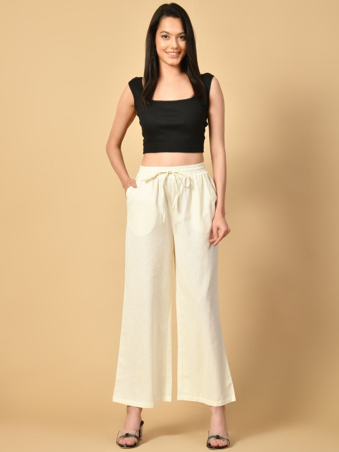 

all about you Women Pleated Trousers, Cream