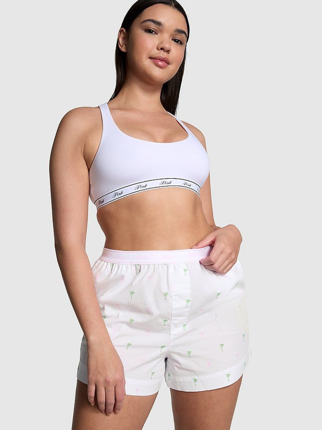 

Victoria's Secret Women Printed Lounge Shorts, White