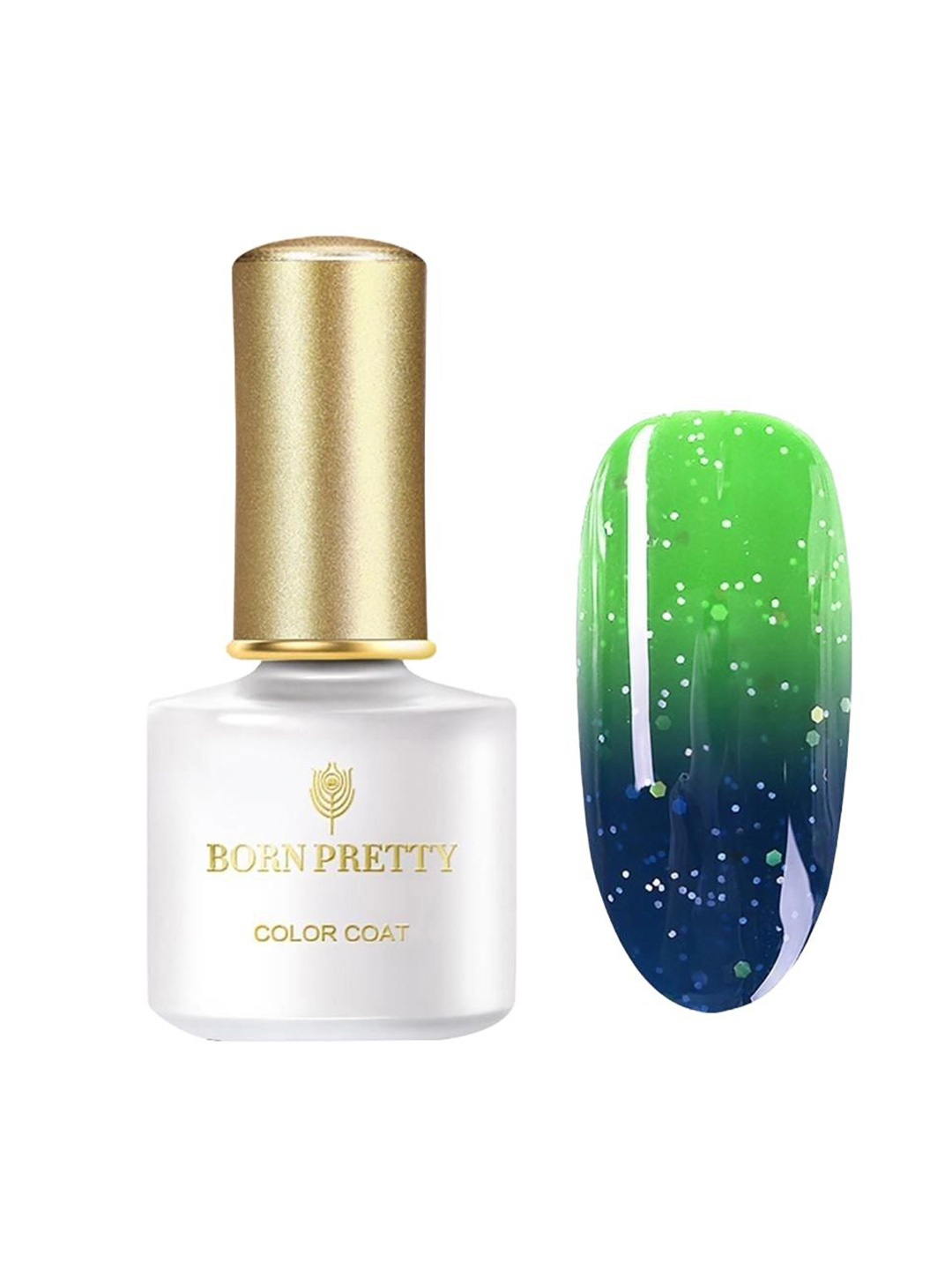 

BORN PRETTY Color Coat Color Changing Gel Nail Polish - 6 ml - TG01, Green