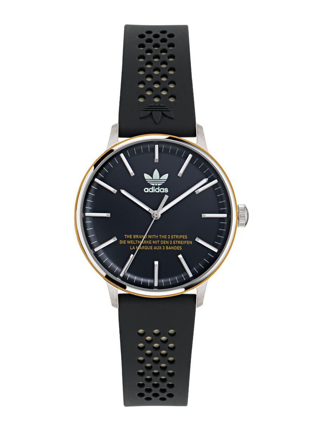 

ADIDAS Originals Unisex Brass Dial & Straps Analogue Watch AOSY24047, Black