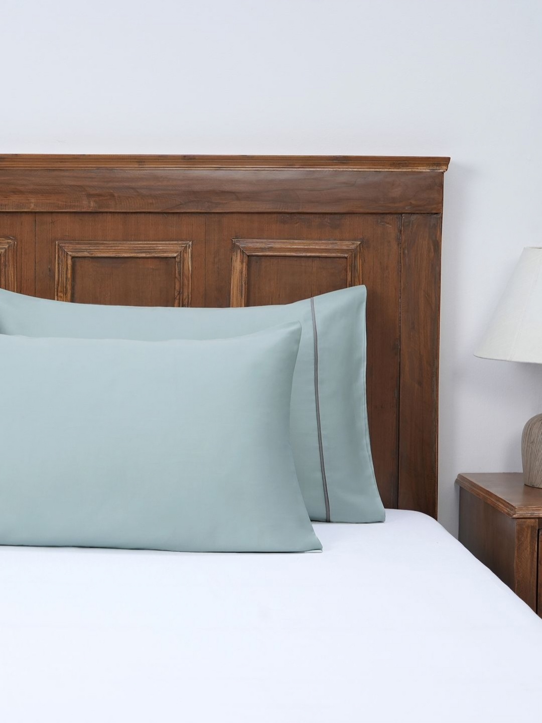 

MASPAR Blue 2 Pieces Abstract Pure Cotton Rectangle Pillow Covers