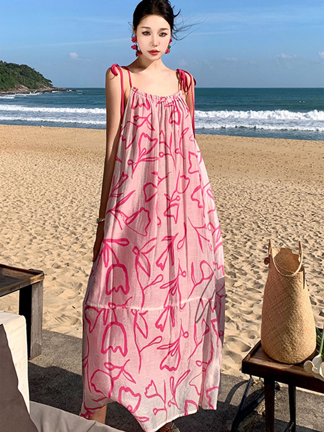 

LULU & SKY Print Maxi Dress, Rose