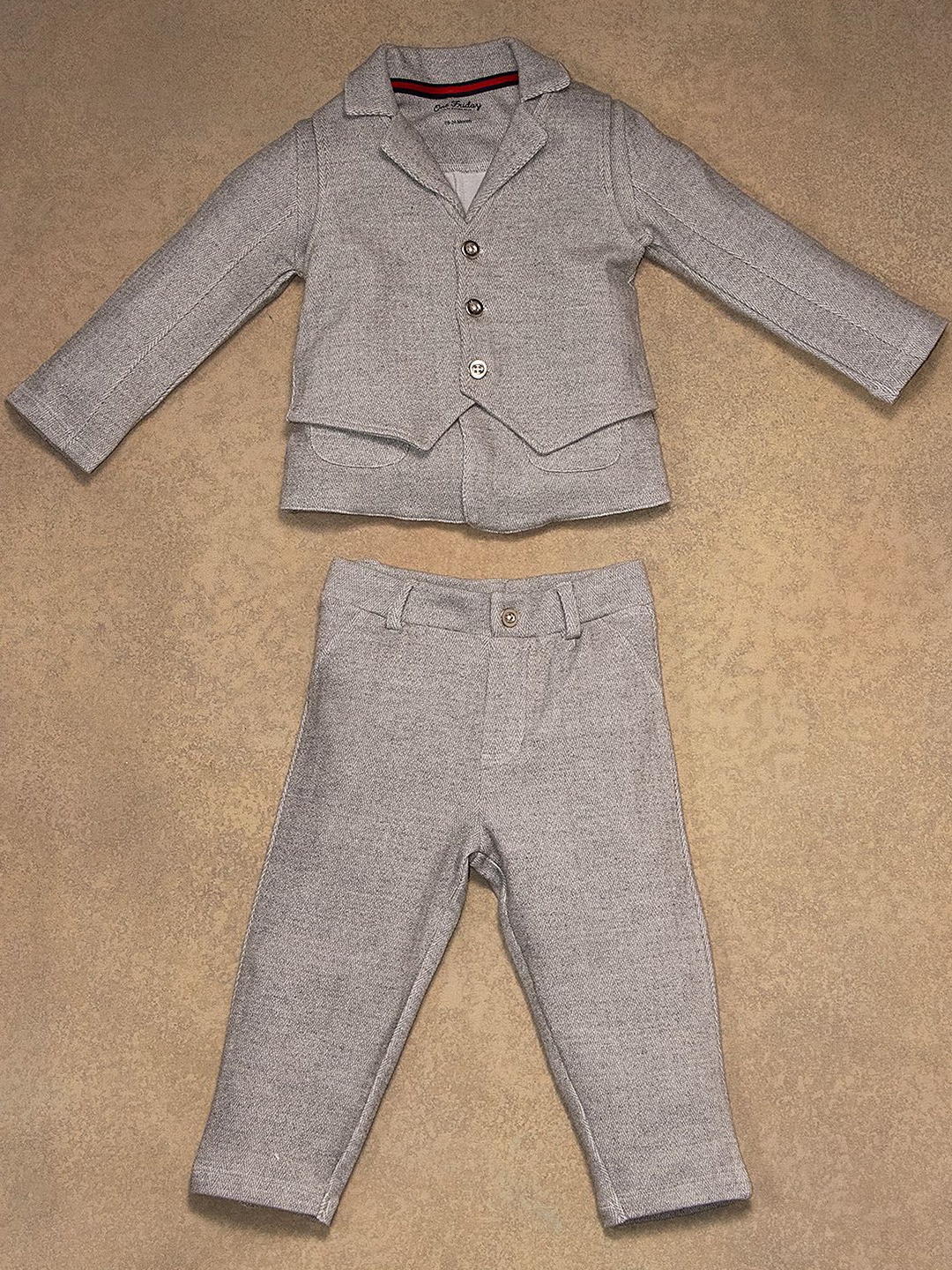

One Friday Infant Boys 3-Pcs Single Breasted Suit, Grey