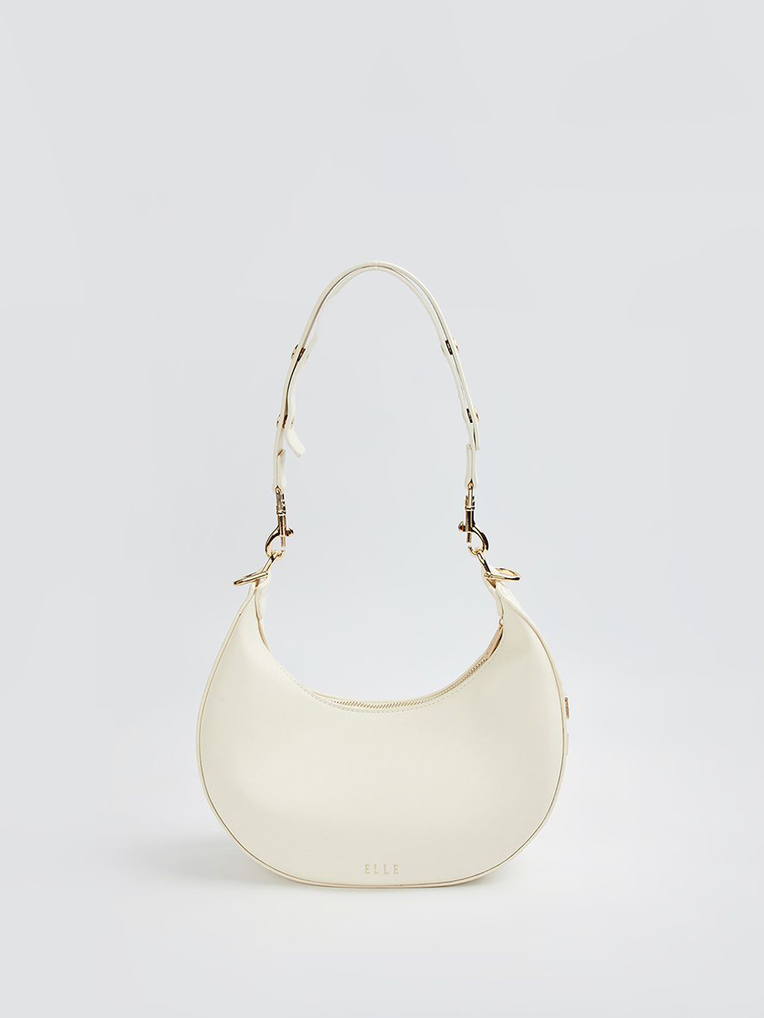 

ELLE Oversized Half Moon Shoulder Bag, Off white