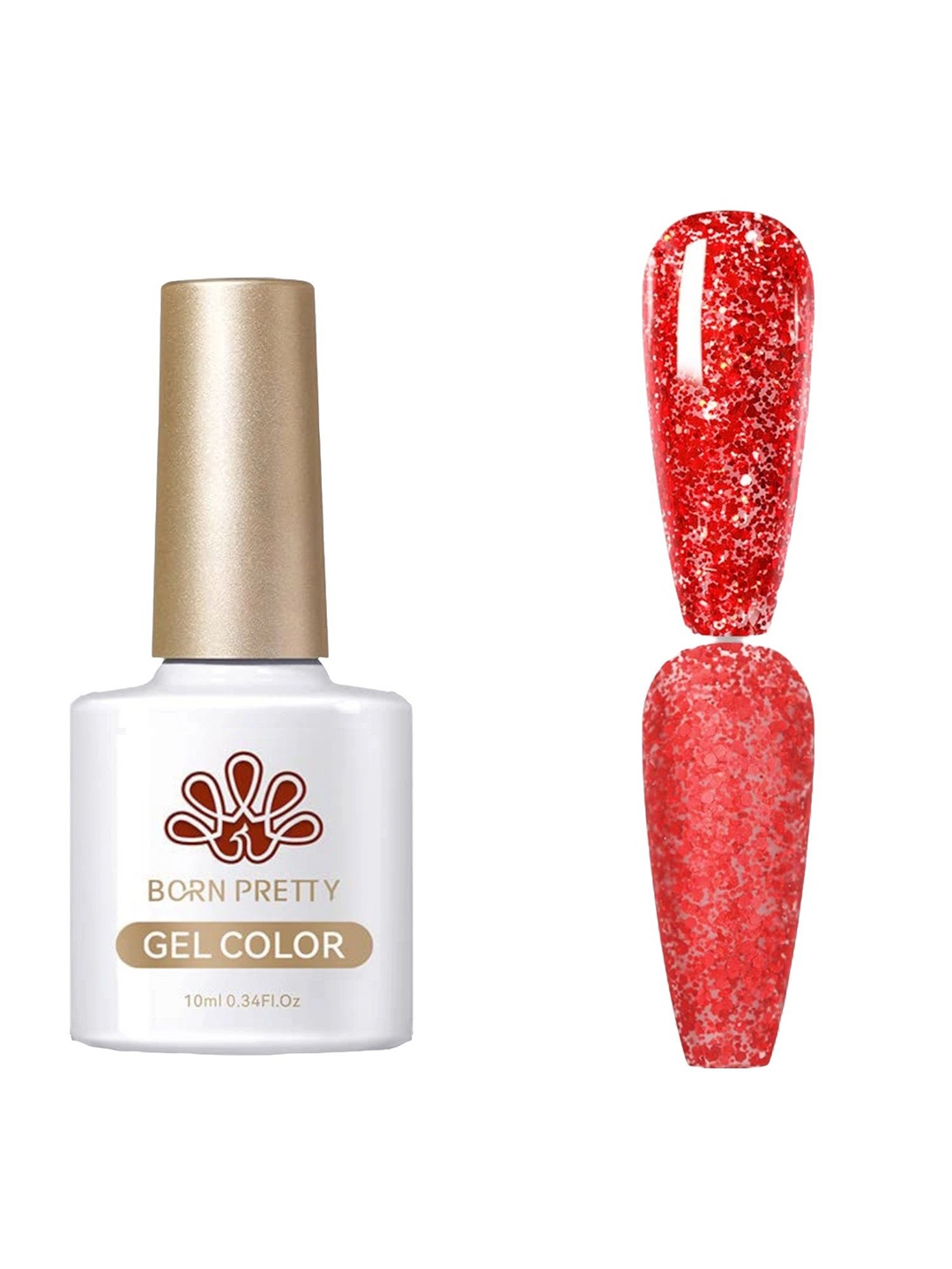 

BORN PRETTY Christmas Snow Queen Gel Nail Polish- 10 ml- Shade- SQ03, Red