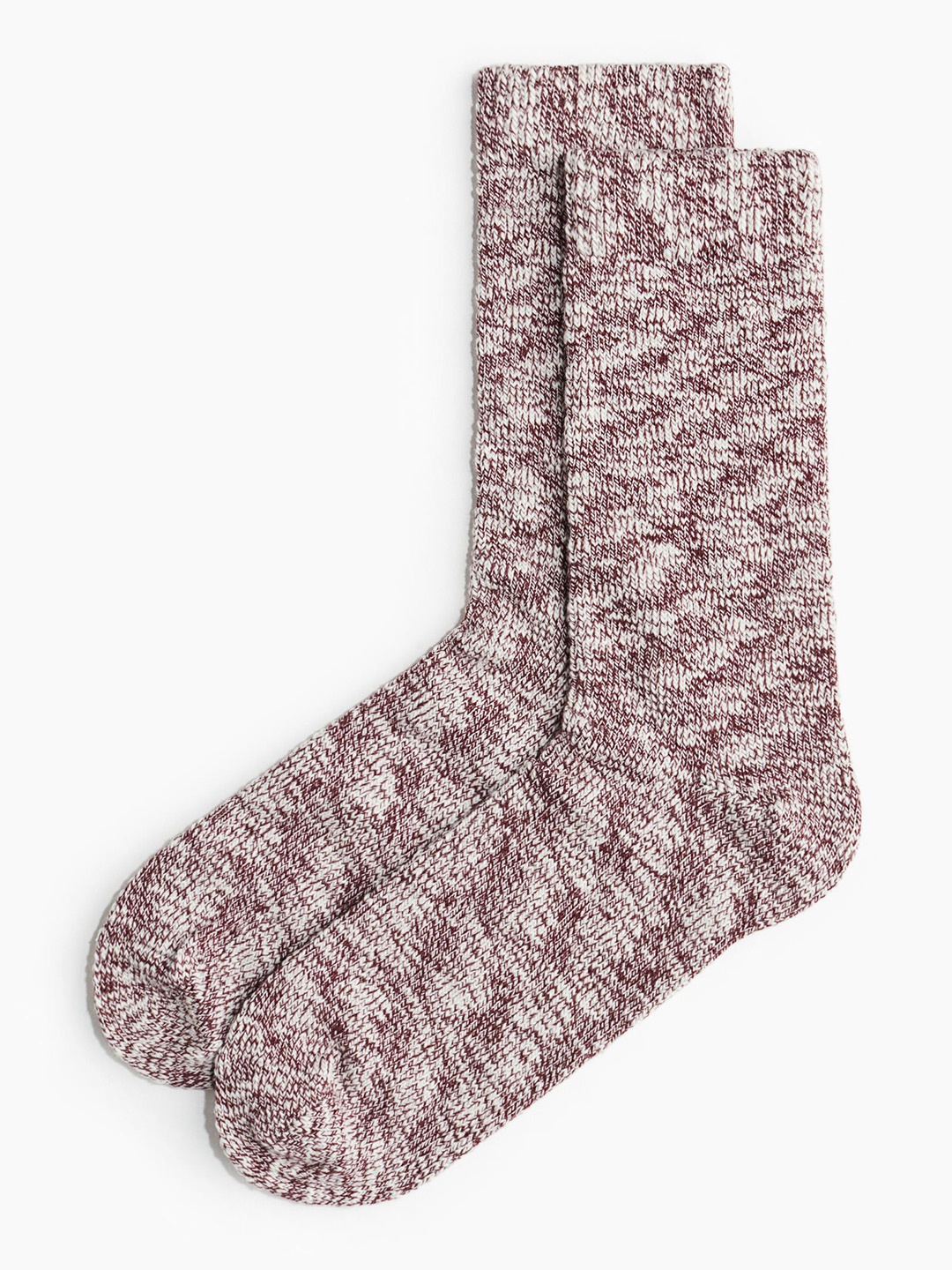 

H&M Men Rib-Knit Socks, Red