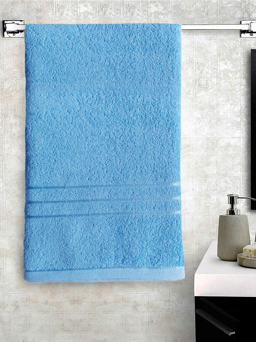 

Lushomes Blue 1 Cotton 350 GSM Bath Towel