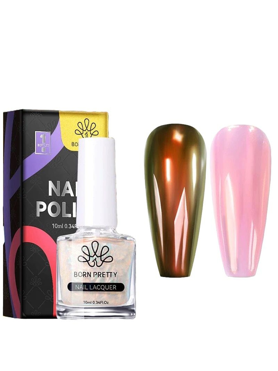

BORN PRETTY Metallic Chameleon Long Lasting Gel Nail Polish 10ml - AP006, Pink