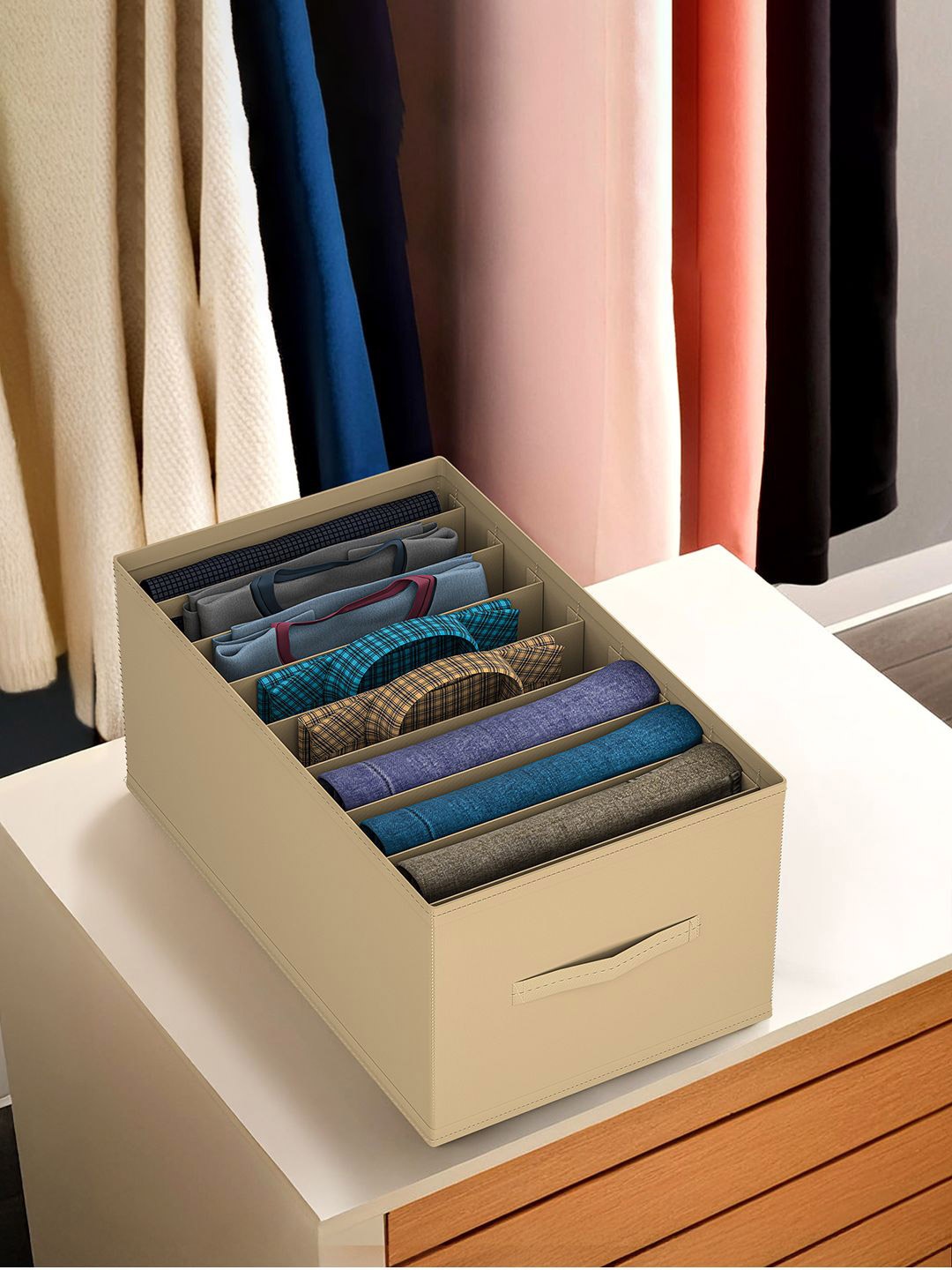 

Kuber Industries Black Set of 2 Regular Drawer Organiser Organisers