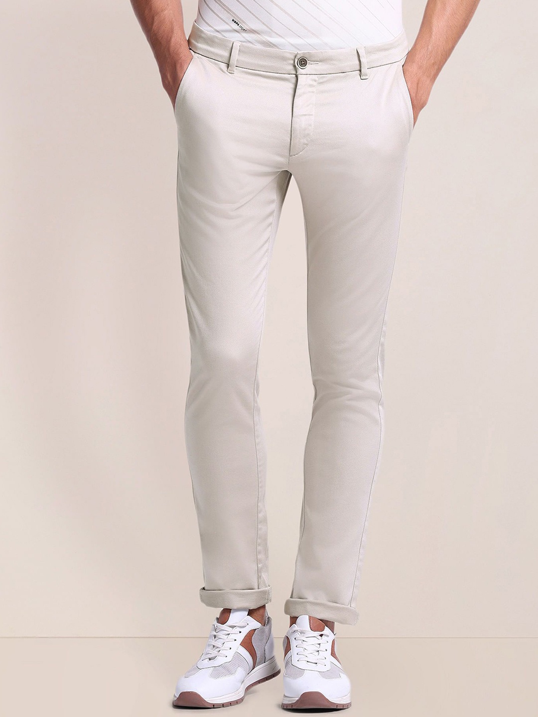 

U.S. Polo Assn. Men Straight Fit Trousers, Grey