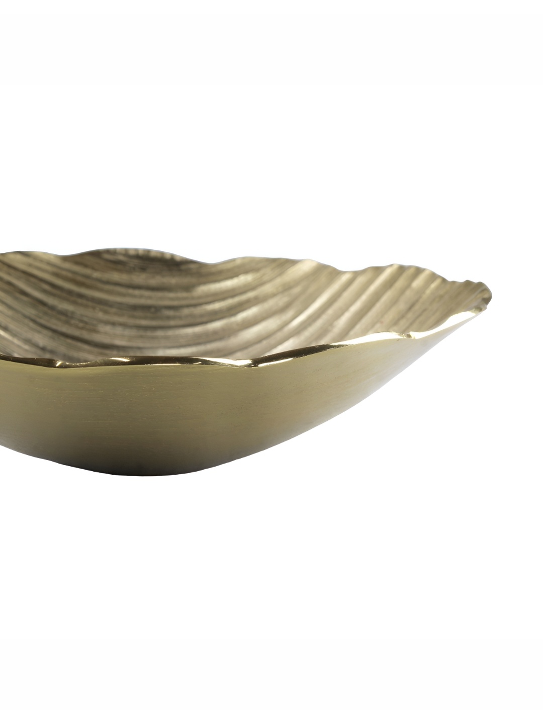 

Hind Decor Textured Round Decorative Bowl, Gold