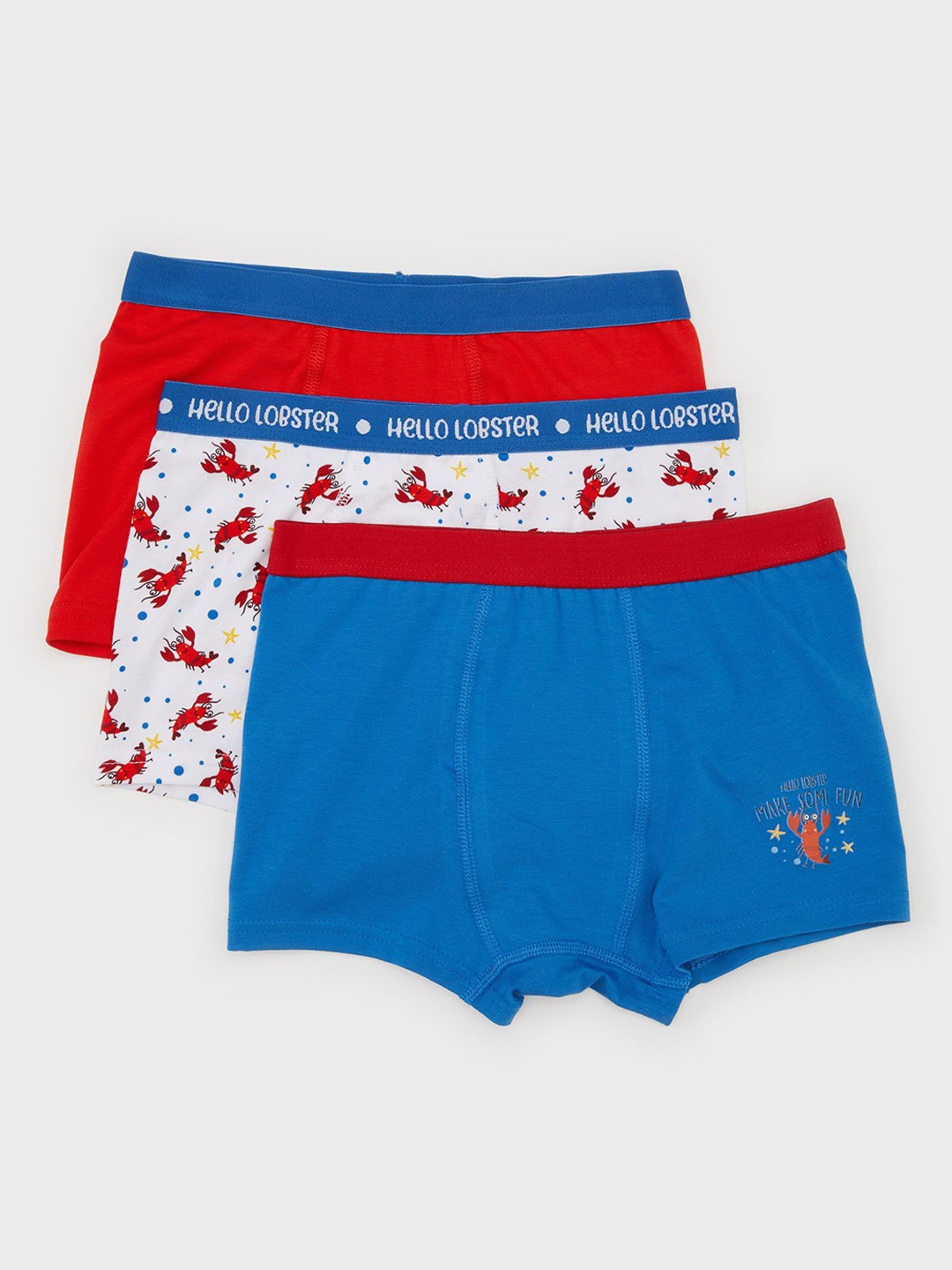 

DeFacto Boys Pack Of 3 Printed Trunks 235702611-BE43, Red