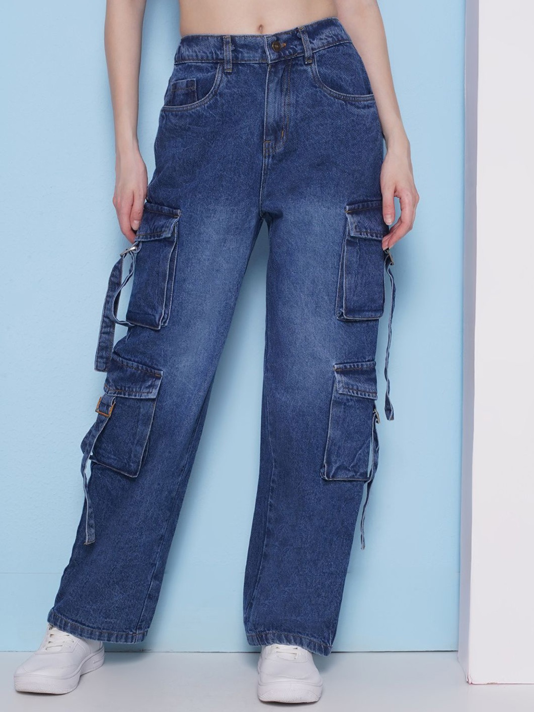 

PUELLA Women Flared High-Rise Stretchable Jeans, Blue
