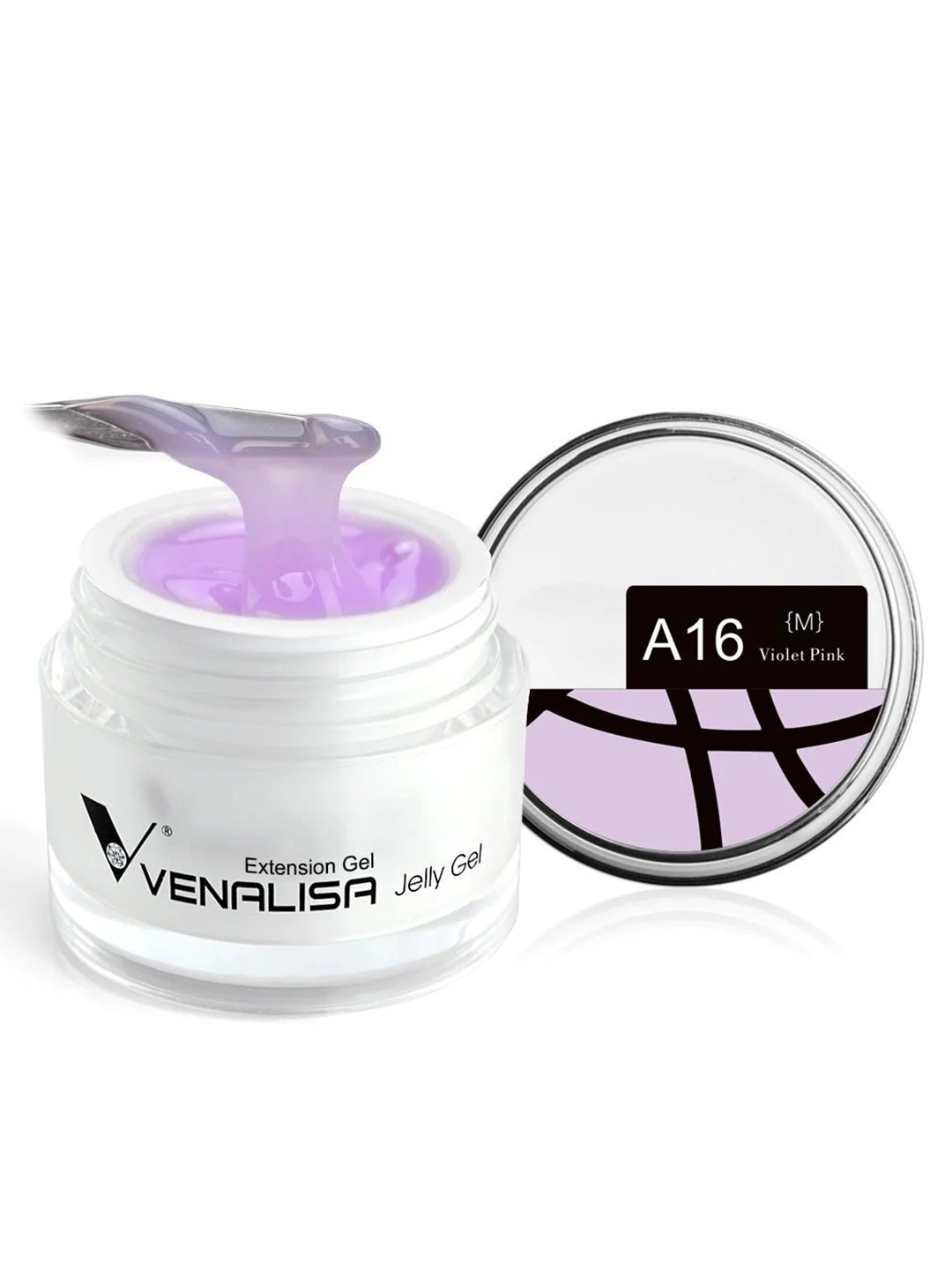 

VENALISA UV Sculpture Nail Extension Hard Jelly Builder Gel - 30 ml -Violet Pink A16 (M), Purple