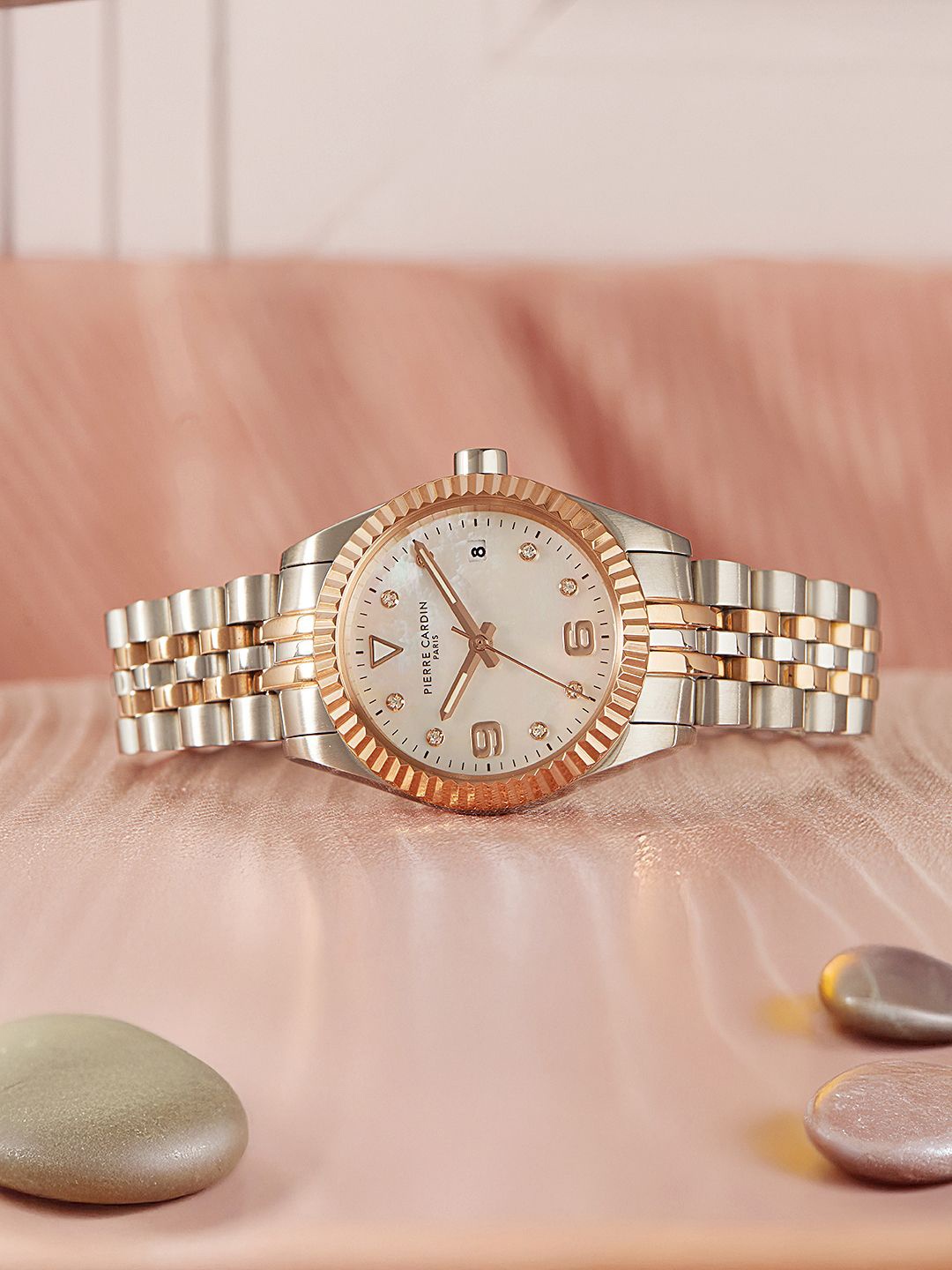 

pierre cardin Women Dial & Stainless Steel Straps Analogue Multi Function Watch CF.1012.MU