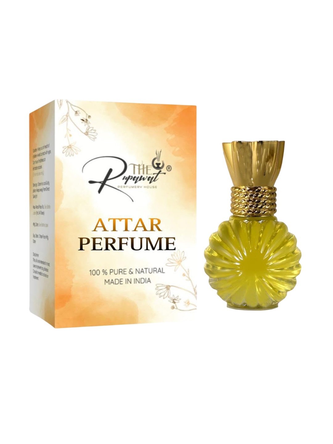 

THE RUPAWAT Perfumery House Bourbon Roses Premium 100% Natural Alcohol Free Attar-12 ml, Transparent