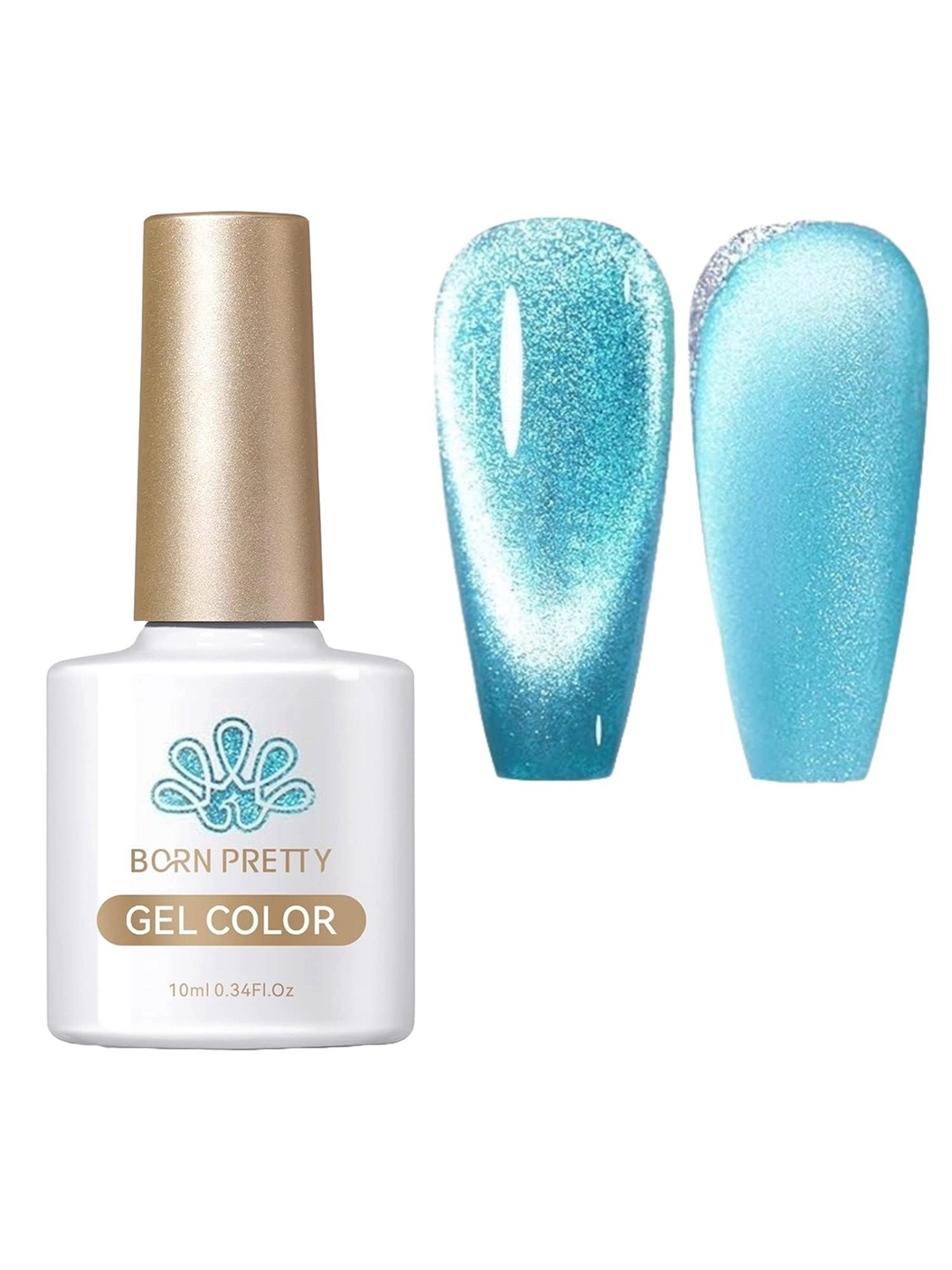 

BORN PRETTY Moonlight Cat Magnetic Gel Nail Polish - 10 ml - SC05, Blue