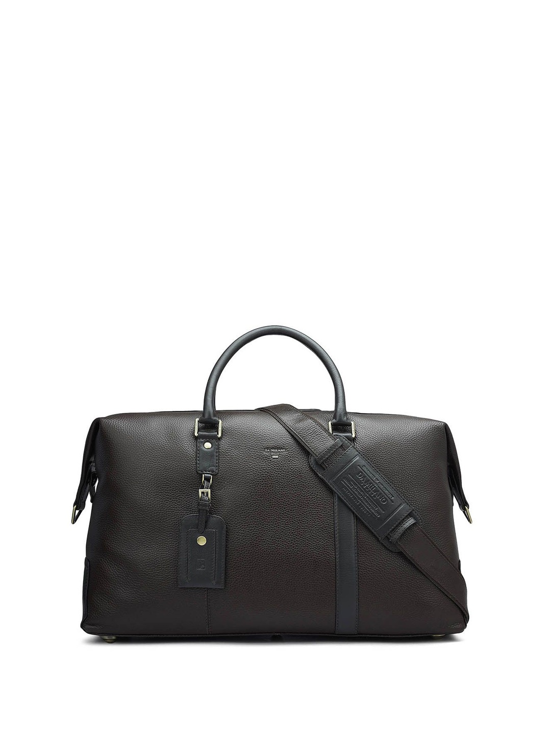 

Da Milano Textured Medium Casual Duffel Bag, Brown