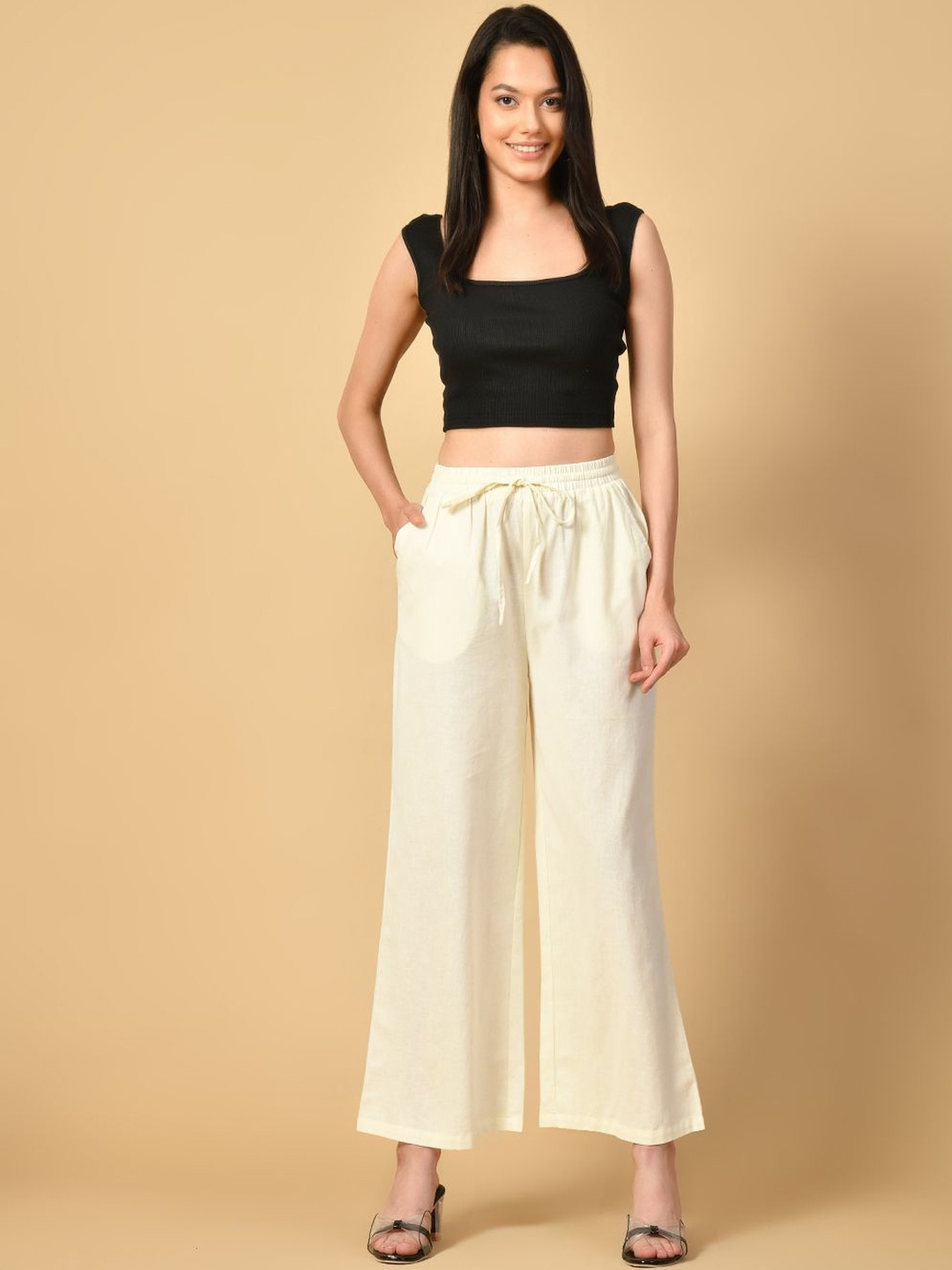 

all about you Women Pleated Trousers, Cream