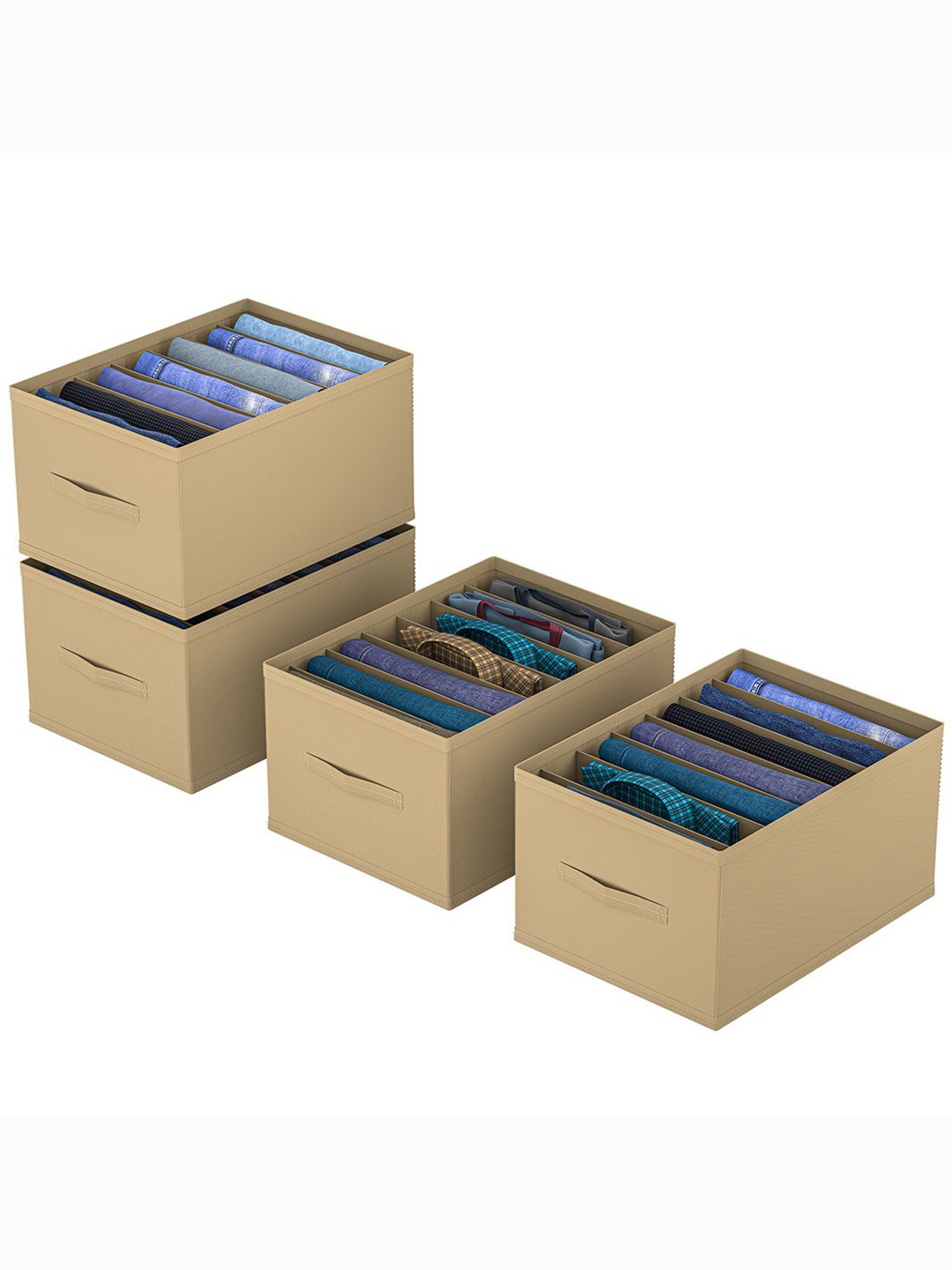 

Kuber Industries Brown Set of 4 Regular Drawer Organiser Organisers
