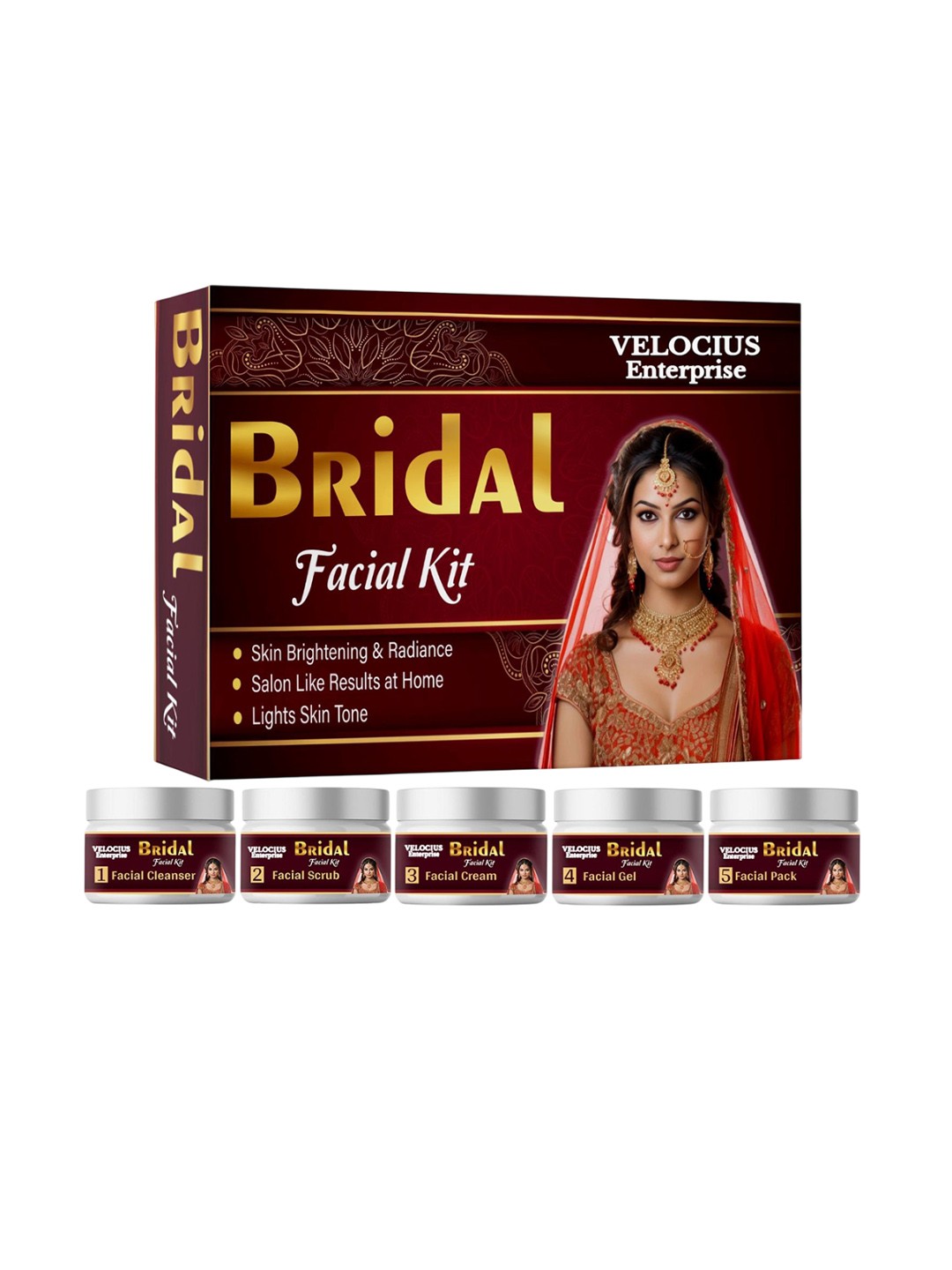 

GROOVY Bridal Facial Kit For Skin Brightening & Radiance - 50 g Each, White