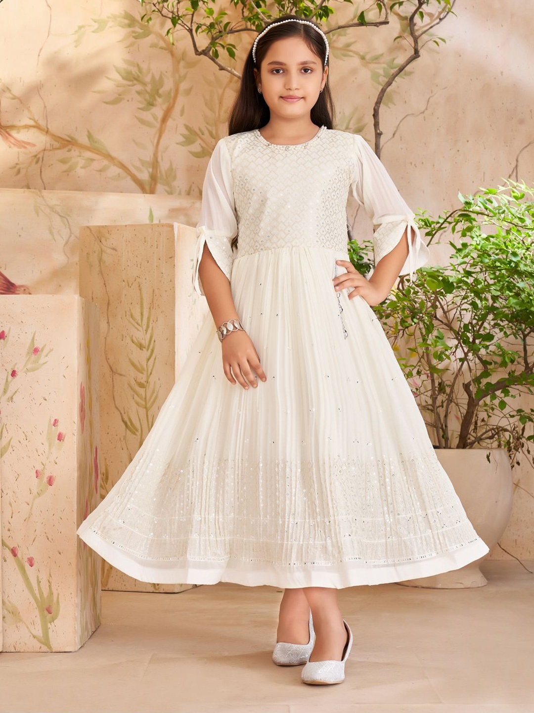 

HERE&NOW Georgette Maxi Dress, Cream