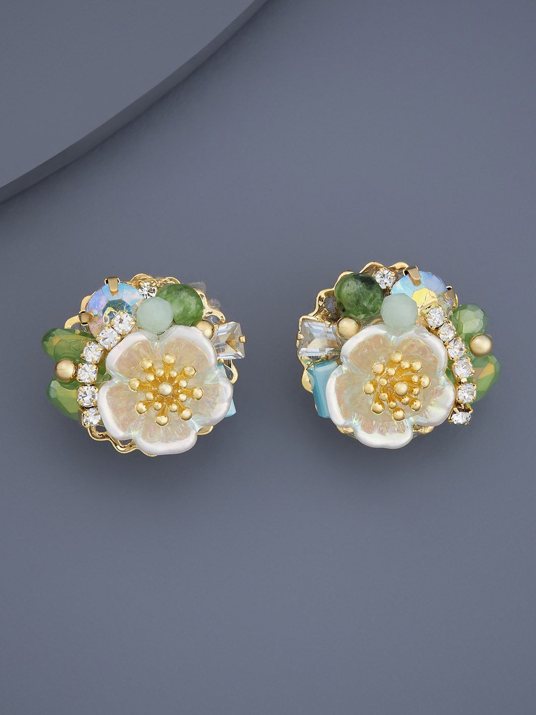 

Kushal's Fashion Jewellery Classic Studs Earrings, Green