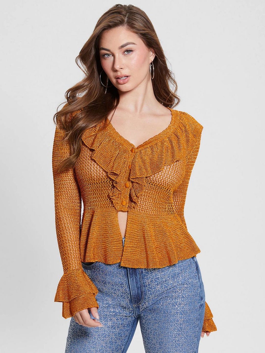 

GUESS Top, Brown