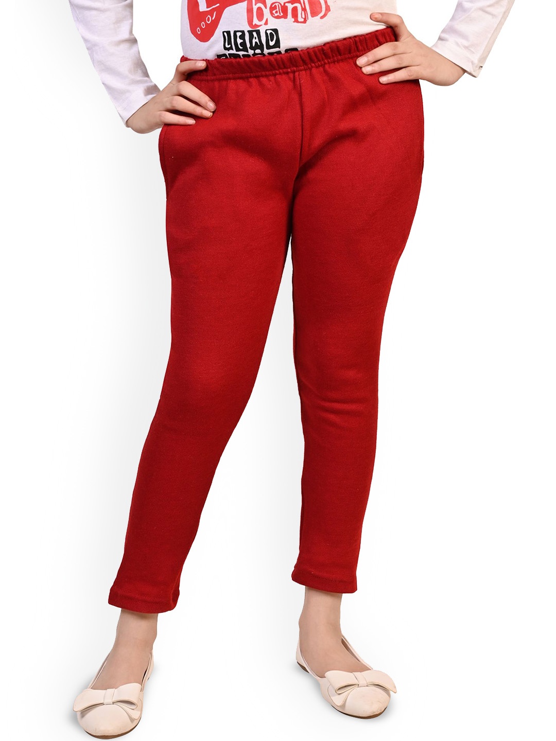 

BAESD Girls Woolen Ankle-Length Leggings, Maroon