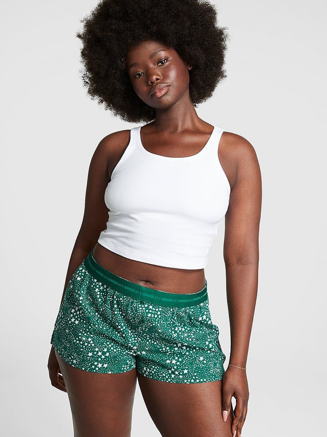 

Victoria's Secret Women Printed Lounge Shorts, Green