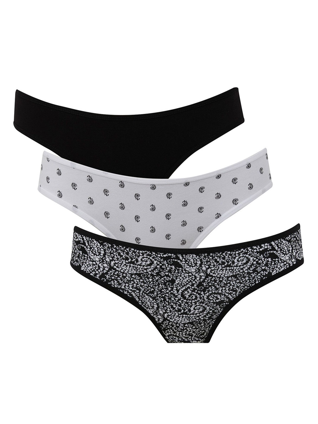 

DeFacto Pack Of 3 Printed Basic Briefs 235765125, White