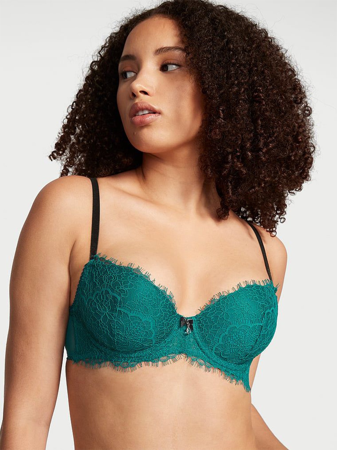 

Victoria's Secret Floral Bra Medium Coverage Underwired Lightly Padded, Green