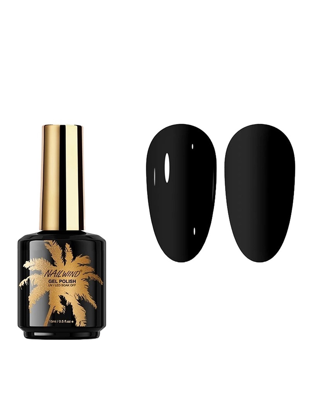 

NAILWIND UV & LED Soak Off Long Wearing Gel Nail Polish 15 ml - Shade N002, Black
