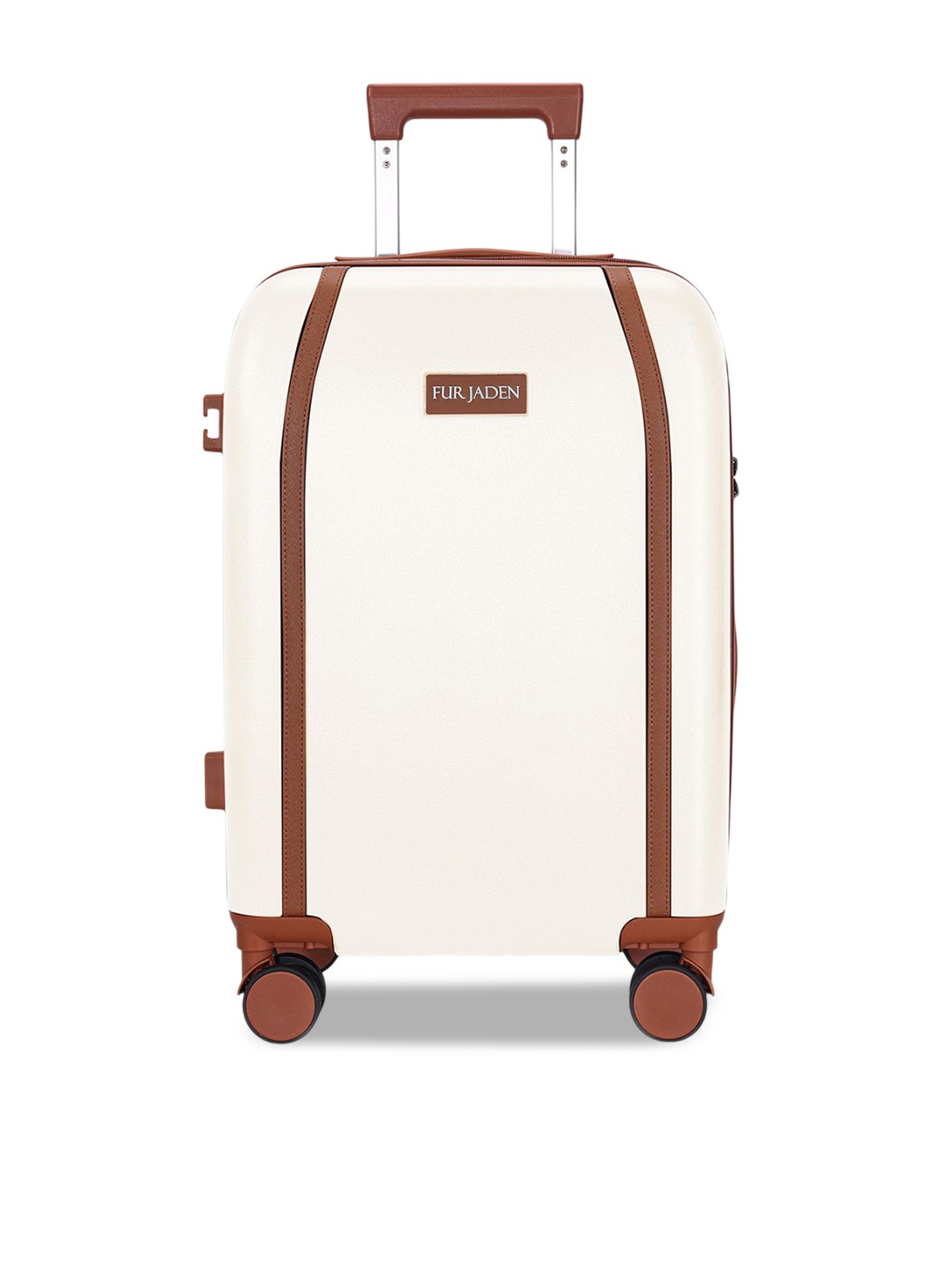 

FUR JADEN Wayfarer Hard-Sided Trolley Suitcase, Cream