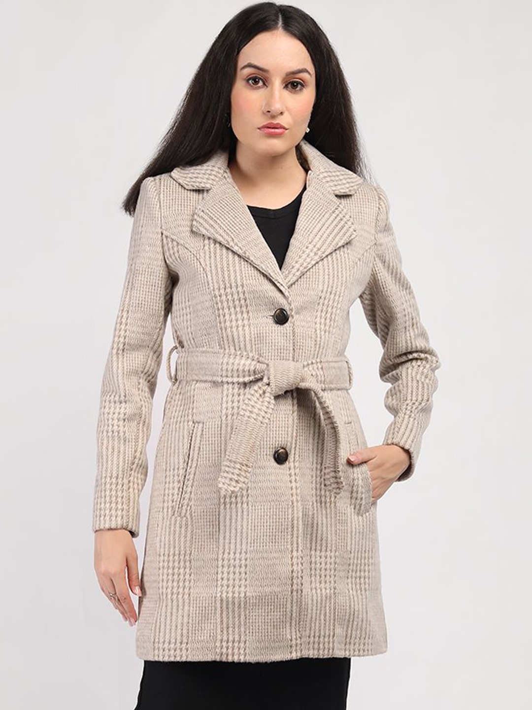 

The Roadster Lifestyle Co Single Breasted Winter Coat, Beige