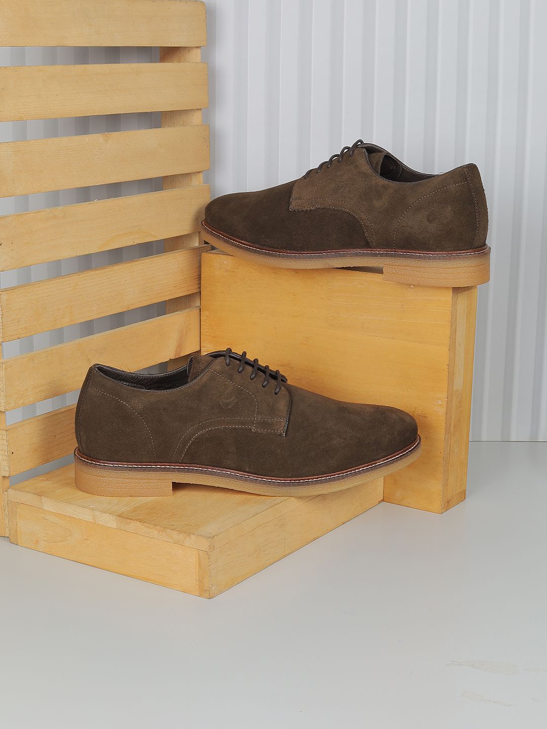 

DAVINCHI Men Formal Derbys, Khaki