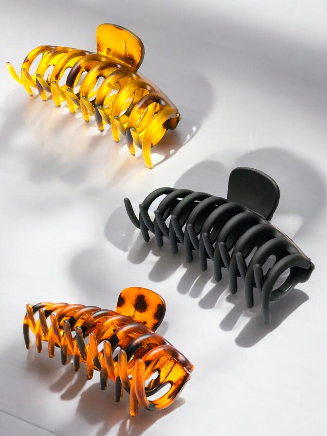 

fabula Women Set of 3 Claw Clip, Black