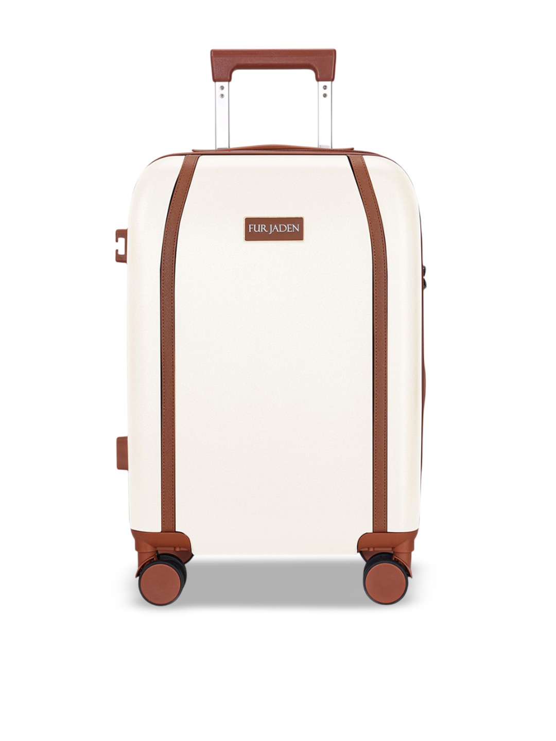 

FUR JADEN the wayfarer Hard-Sided Medium Trolley Bag, Cream