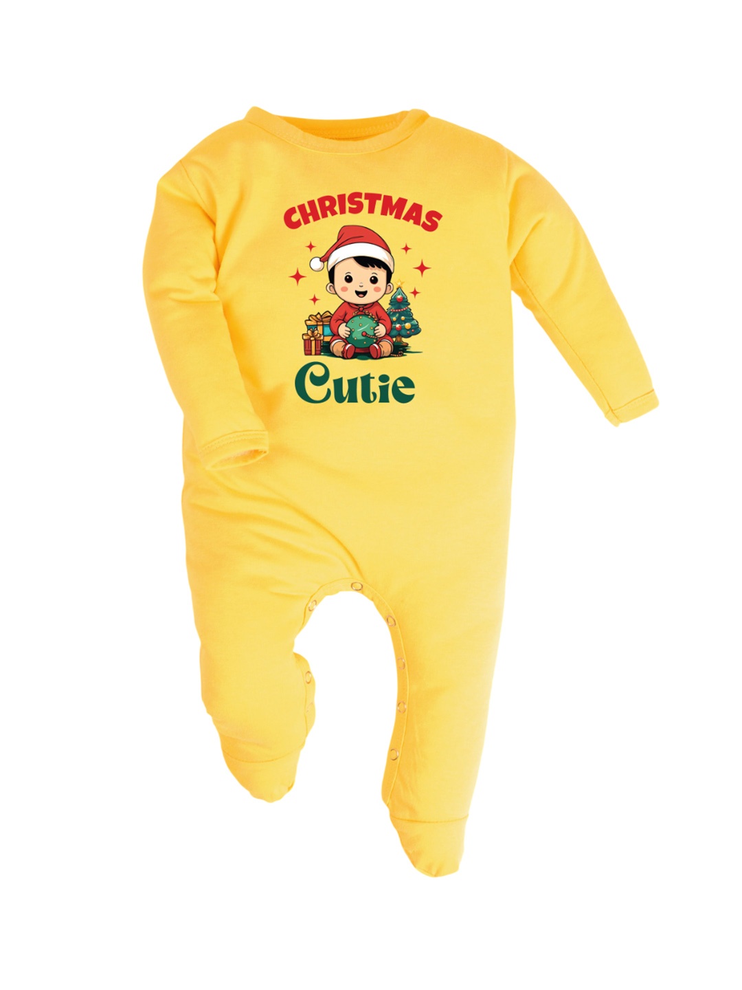 

FFLIRTYGO Kids Printed Cotton Sleepsuit, Yellow